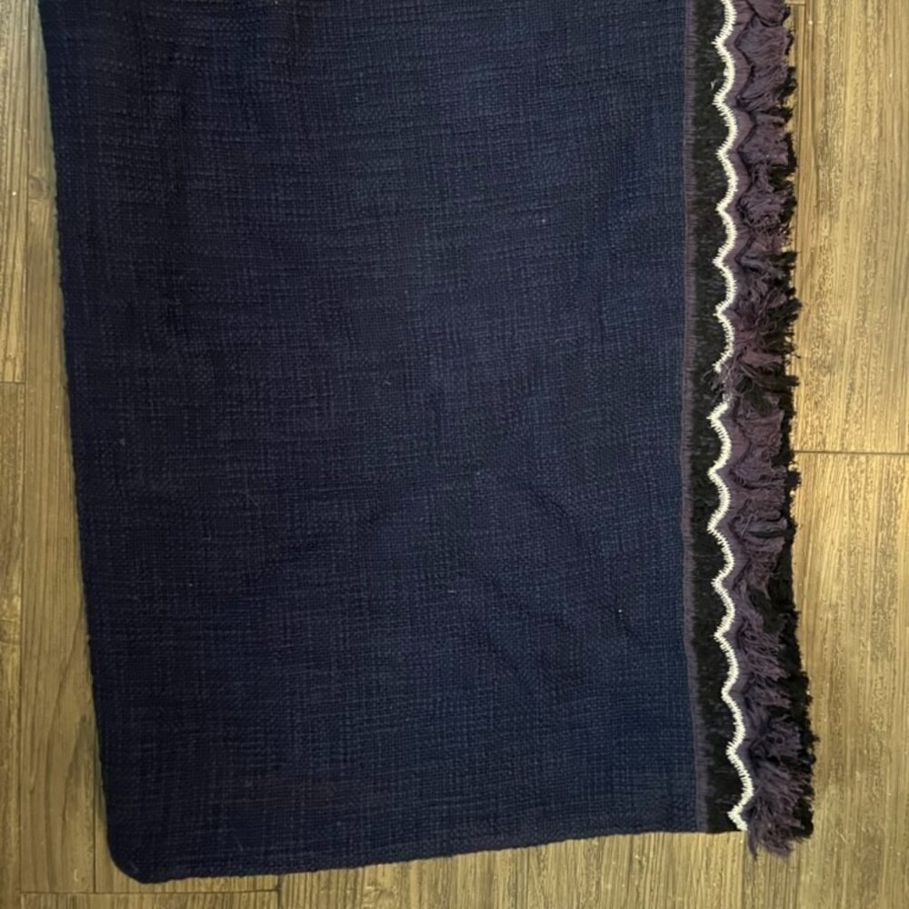 Jupe by Jackie Hand Embroidered Khadi Cotton Omero Throw